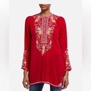 Johnny Was Lilianna Floral Embroidered Tunic, XL